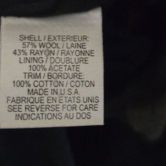 Talbots Vintage Blackwatch Plaid Wool Blend Velvet Collar Blazer Size 4 - Picture 6 of 6